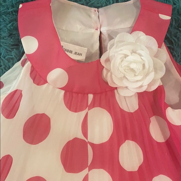 Gorgeous Pink & White Polka Dot Dress - Size 6X - Picture 3 of 3